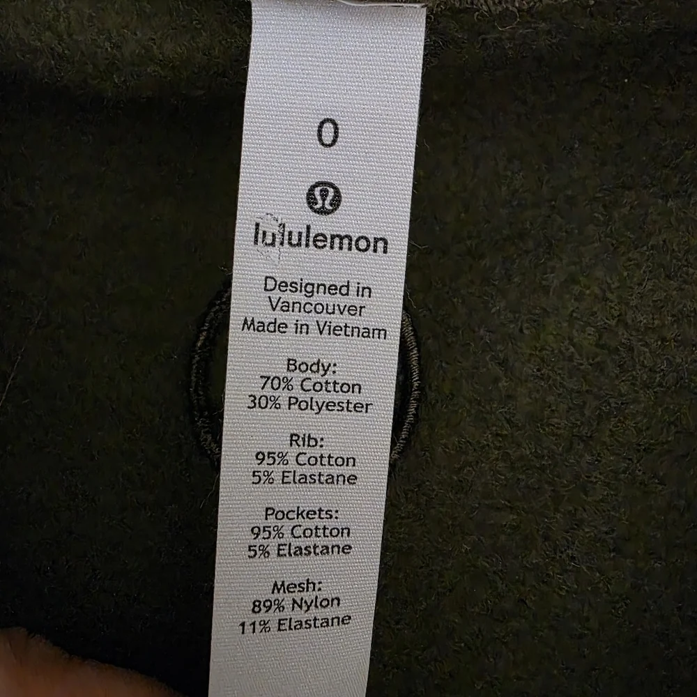 Lululemon Radiant Jacket II Heathered Fatigue Green
